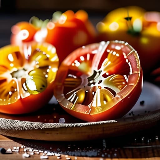 The Heirloom Tomato Ritual with sea salt.