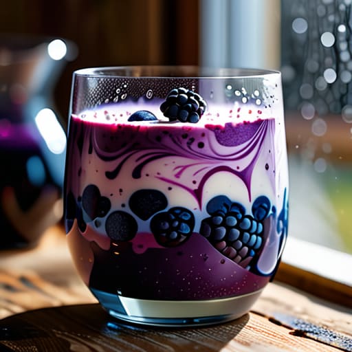 Creamy Deep Woods Berry Blend smoothie.