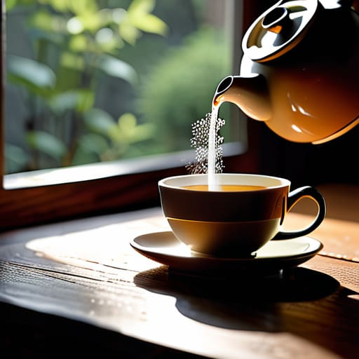 Learning tea brewing techniques for relaxation.