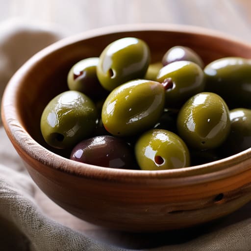 Bowl of Olives and Marinated Lemons.