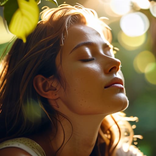 Managing stress through mindful breathing technique.