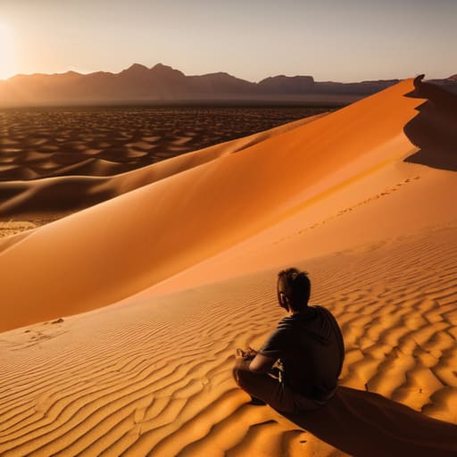 The Quiet After the Wind in desert.